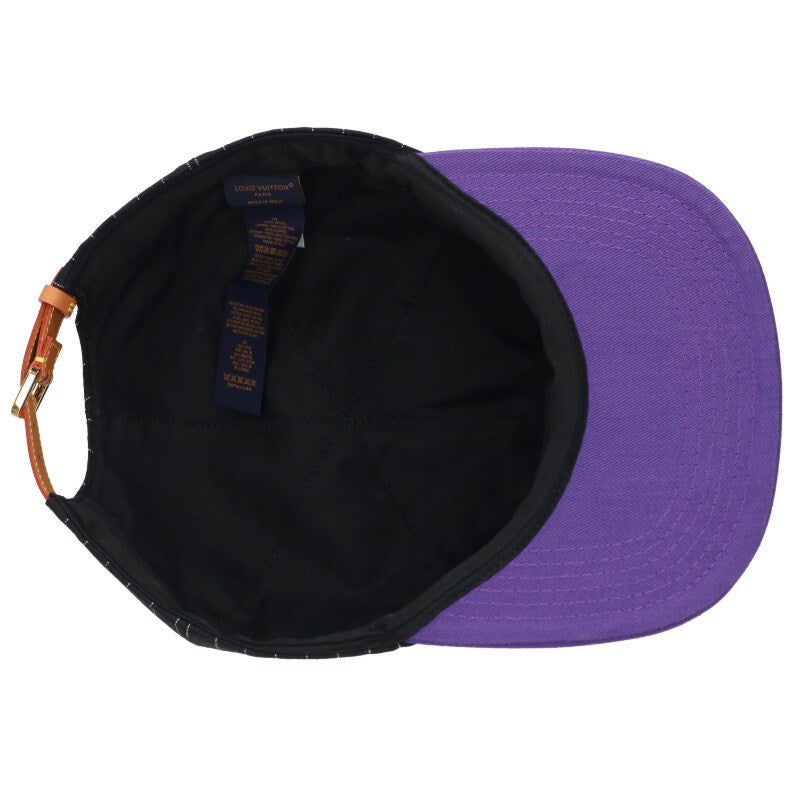 Louis Vuitton Croc newsboy cap Black x Purple Size ONE SIZE