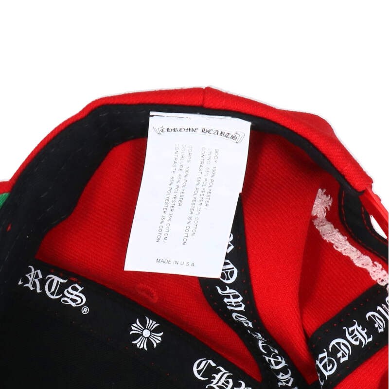 Chrome Hearts SIZE CH HAT CH Embroidered Red x White Size ONE