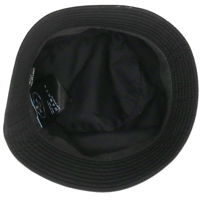 Prada Black Triangle Logo Re-Nylon Bucket Hat Size ONE SIZE