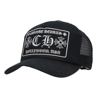 Chrome Hearts SIZE TRUCKER CAP CH Patch Hat Black Size ONE