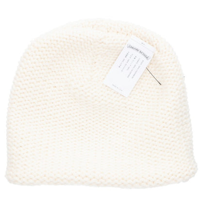 Chrome Hearts Cashmere Bead Cross Knit Beanie White