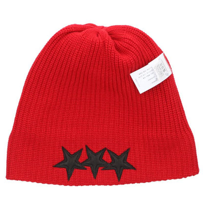 Chrome Hearts Star Patch Cashmere Beanie Red Black Silver