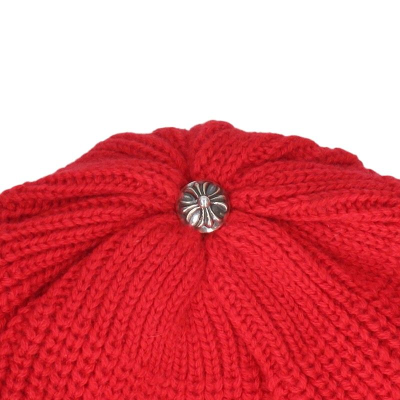 Chrome Hearts Star Patch Cashmere Beanie Red Black Silver