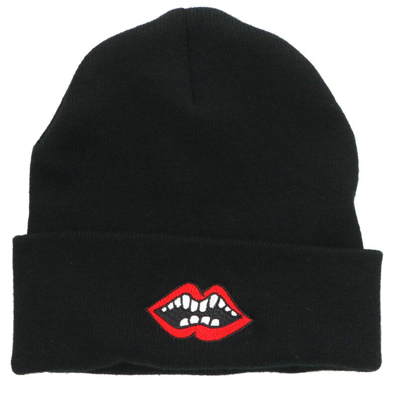 Chrome Hearts SIZE WOOL WATCH CAP Embroidered Hat Black x Red Size ONE