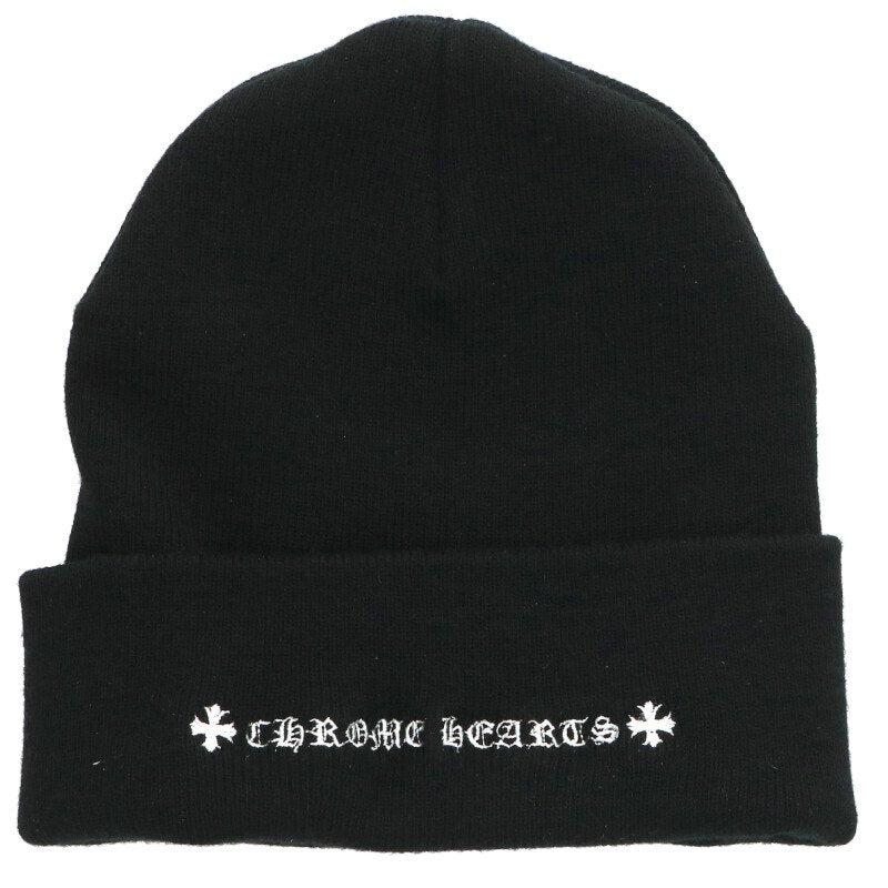 Chrome Hearts SIZE WOOL WATCH CAP Embroidered Hat Black x Red Size ONE