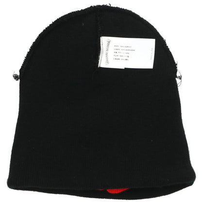 Chrome Hearts SIZE WOOL WATCH CAP Embroidered Hat Black x Red Size ONE