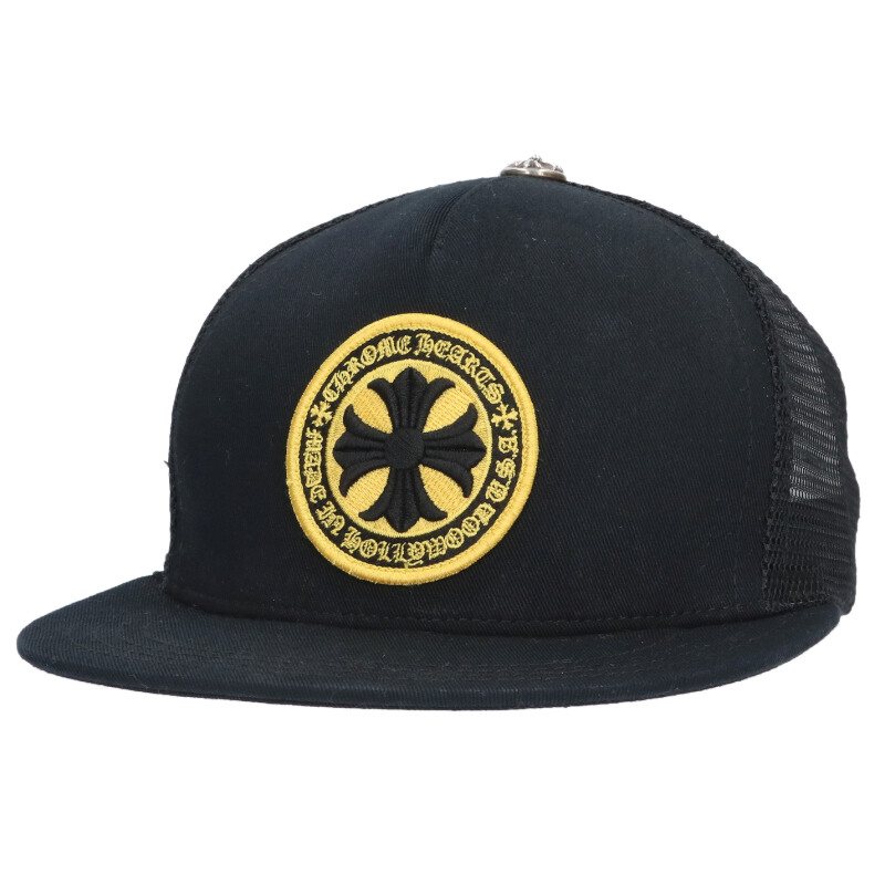 Chrome Hearts SIZE TRUCKER CAP Hat Black x Silver Size ONE