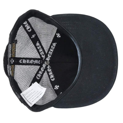 Chrome Hearts SIZE TRUCKER CAP Hat Black x Silver Size ONE