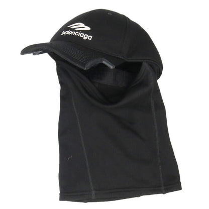Balenciaga Logo Embroidered Hat Black x White Size L