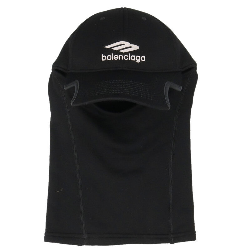Balenciaga Logo Embroidered Hat Black x White Size L