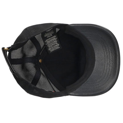GUCCI Vintage Logo Web Stripe Leather Mesh Cap Size ONE SIZE