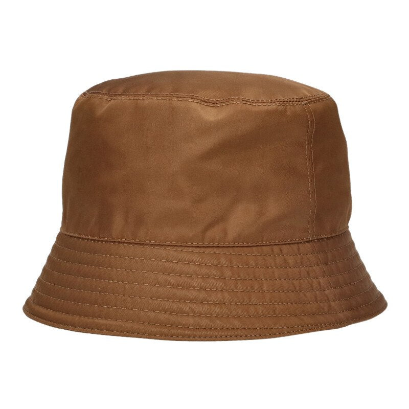 Prada Re-Nylon Triangle Logo Bucket Hat Brown Size ONE SIZE