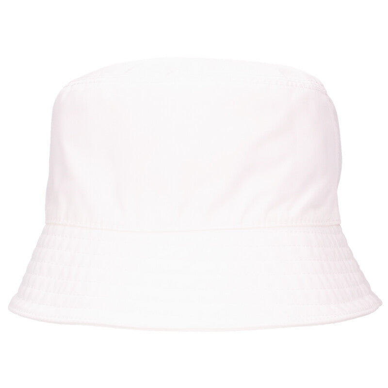 Prada Re-Nylon Triangle Logo Bucket Hat White Size ONE SIZE