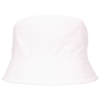 Prada Re-Nylon Triangle Logo Bucket Hat White Size ONE SIZE
