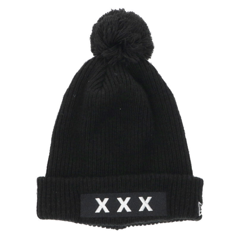 GOD SELECTION XXX x New Era Box Logo Acrylic Knit Cap Black
