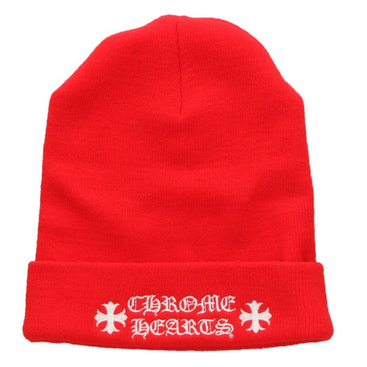 Chrome Hearts SIZE WOOL WATCH CAP Embroidered Hat Red Size ONE