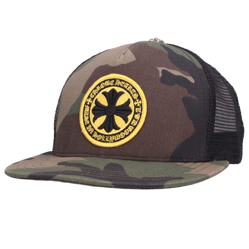 Chrome Hearts SIZE TRUCKER CAP Camo Hat Green x Black x Silver Size ONE