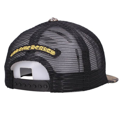 Chrome Hearts SIZE TRUCKER CAP Camo Hat Green x Black x Silver Size ONE