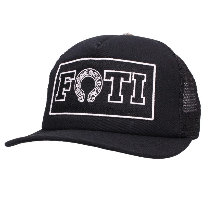 Chrome Hearts SIZE TRUCKER CAP FOTI Hat Black x Silver Size ONE