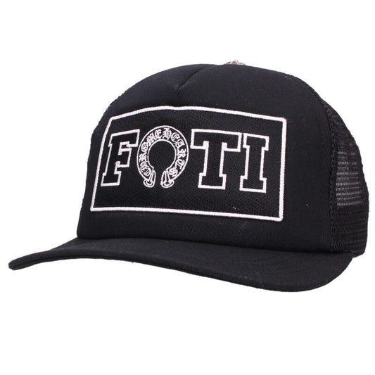 Chrome Hearts SIZE TRUCKER CAP FOTI Hat Black x Silver Size ONE
