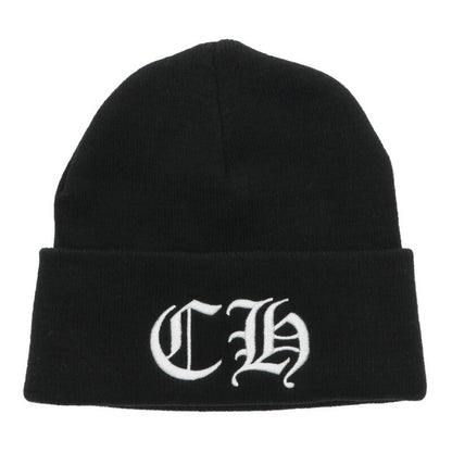 Chrome Hearts SIZE WOOL WATCH CAP Embroidered Hat Black x White Size ONE