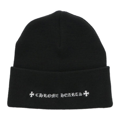 Chrome Hearts SIZE WOOL WATCH CAP Embroidered Hat Black x White Size ONE
