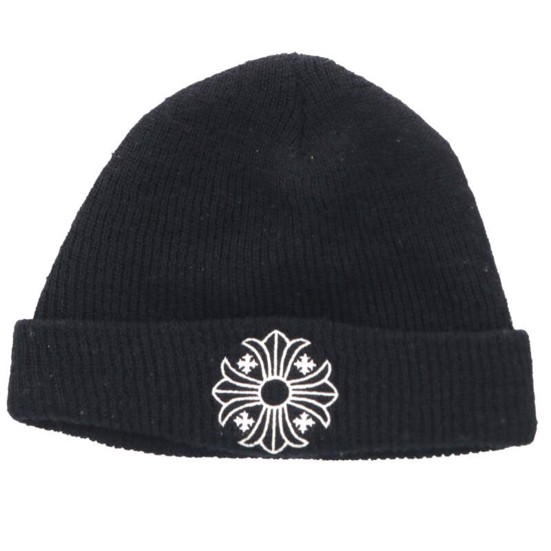 Chrome Hearts SIZE WOOL WATCH CAP CH Embroidered Beanie Black Size ONE