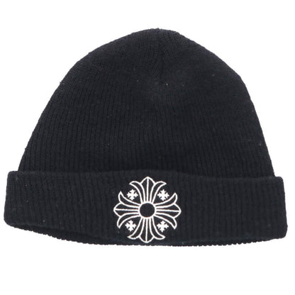 Chrome Hearts SIZE WOOL WATCH CAP CH Embroidered Beanie Black Size ONE