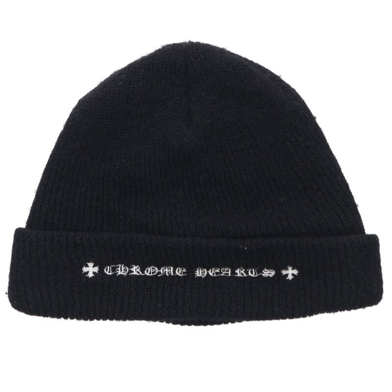 Chrome Hearts SIZE WOOL WATCH CAP CH Embroidered Beanie Black Size ONE