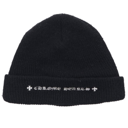 Chrome Hearts SIZE WOOL WATCH CAP CH Embroidered Beanie Black Size ONE
