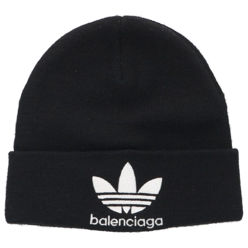 Balenciaga x Adidas Logo Embroidered Knit Sweater Black