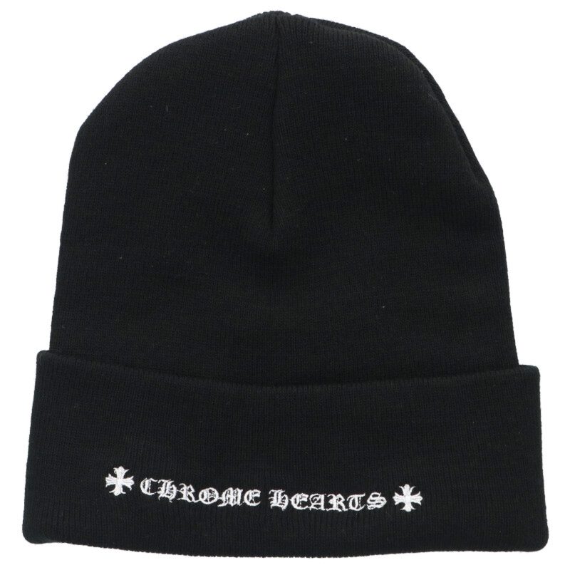 Chrome Hearts Wool Hat Black x White Size ONE SIZE