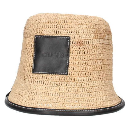 JACQUEMUS Raffia Bucket Hat Beige Size ONE SIZE