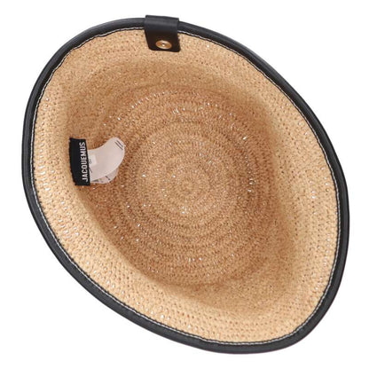 JACQUEMUS Raffia Bucket Hat Beige Size ONE SIZE