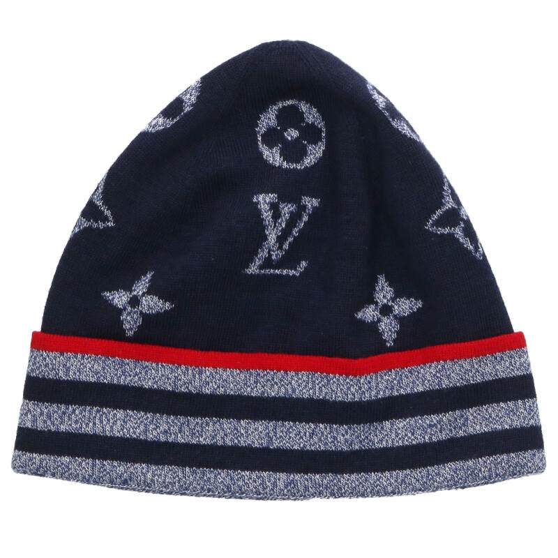 Louis Vuitton Boarder Wool Knit Sweater Blue