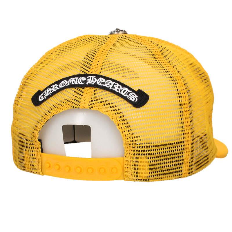 Chrome Hearts SIZE TRUCKER CAP Logo Hat Yellow x White x Red Size ONE