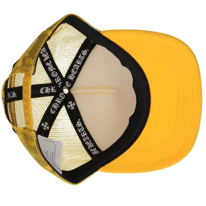 Chrome Hearts SIZE TRUCKER CAP Logo Hat Yellow x White x Red Size ONE