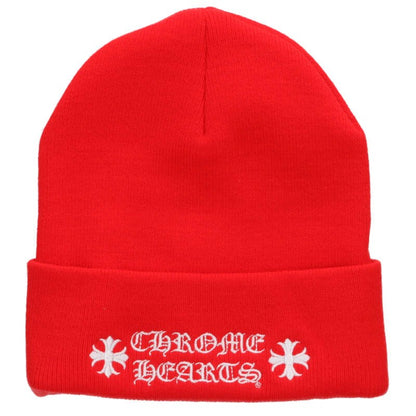 Chrome Hearts SIZE ACRYLIC WATCH CAP Logo Embroidered Beanie Red Size ONE