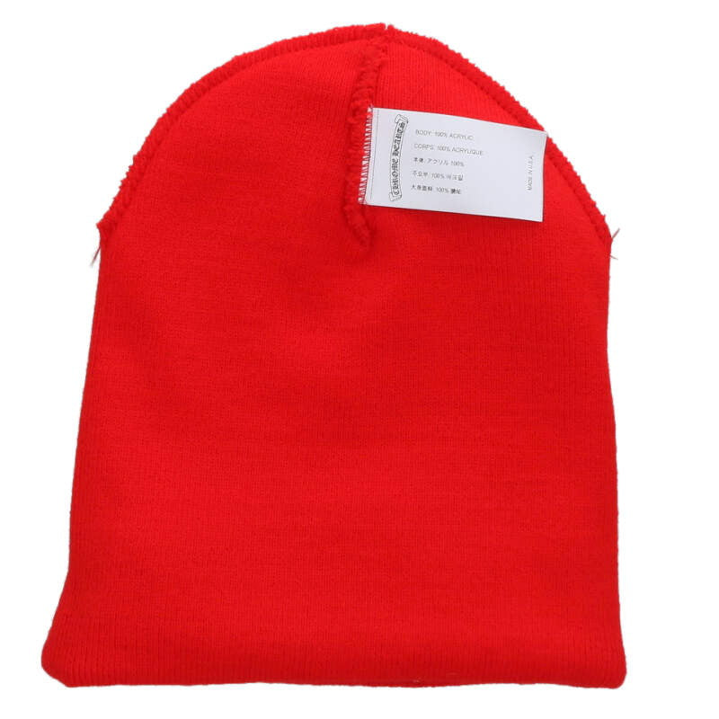Chrome Hearts SIZE ACRYLIC WATCH CAP Logo Embroidered Beanie Red Size ONE