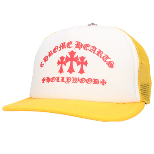 Chrome Hearts SIZE TRUCKER CAP Print Hat Yellow x White x Red Size ONE