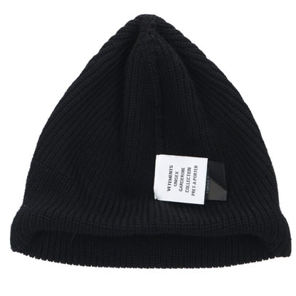 Vetements Logo Embroidered Knit Sweater Black