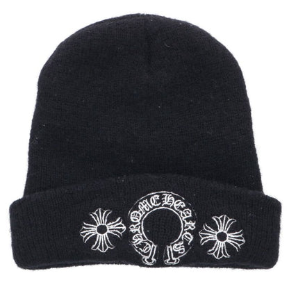 Chrome Hearts SIZE WOOL WATCH CAP Horseshoe Embroidered Knit Sweater Size ONE