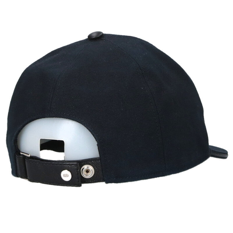 DIOR Logo Embroidery Cotton Cap Black Size ONE SIZE