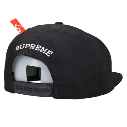 SUPREME Studded Script Logo 5-Panel Cap Black Size ONE SIZE
