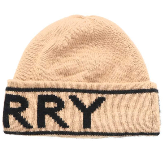 Burberry Logo Embroidery Cashmere Beanie Brown