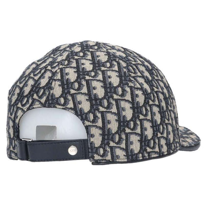 DIOR Oblique Monogram Cap Grey Navy Size ONE SIZE