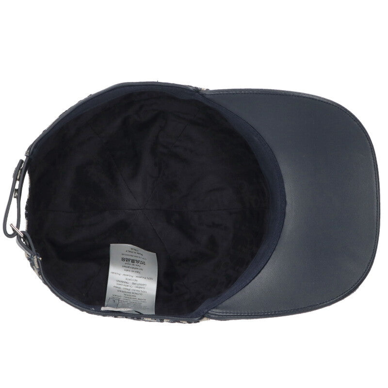 DIOR Oblique Monogram Cap Grey Navy Size ONE SIZE