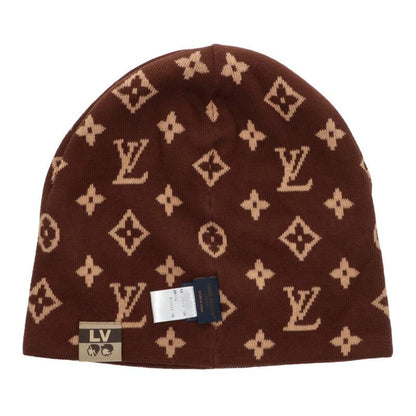 LOUISVUITTON Monogram Reversible Cotton Beanie Size ONE SIZE