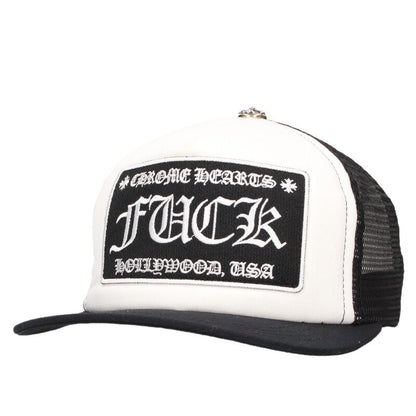 Chrome Hearts FUCK Patch Cross Ball Cap White Size ONE SIZE