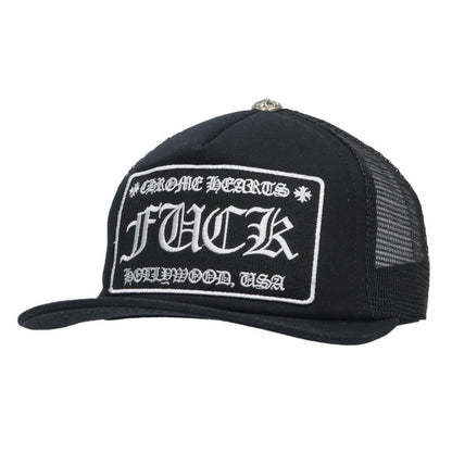 Chrome Hearts FUCK Patch Crossball Trucker Cap Size ONE SIZE